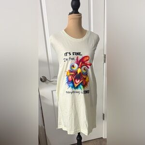 Colorful Chicken Graphic Short Sleeve T-Shirt